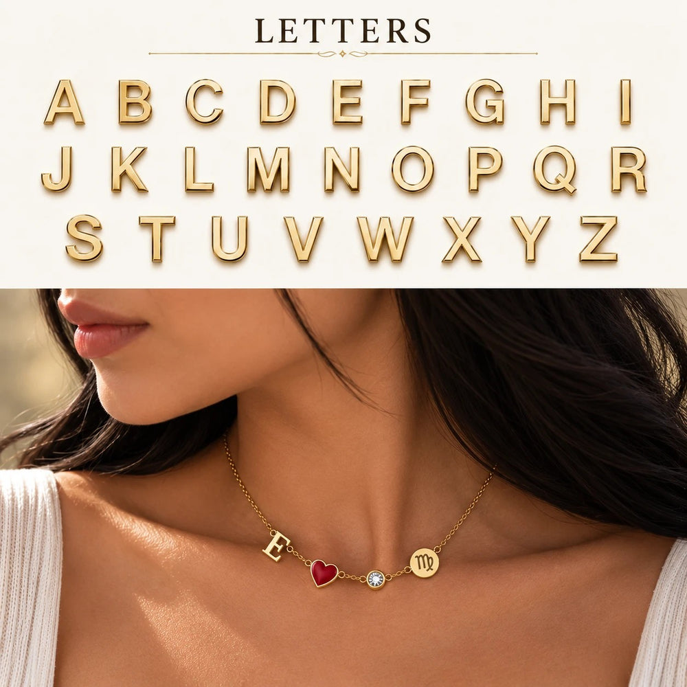 Letter pendants A to Z