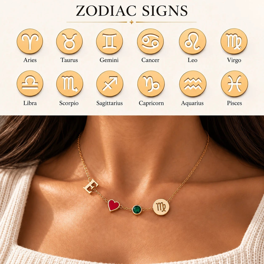 The 12 zodiac sign pendants